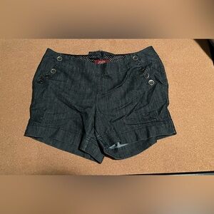 One 5 One Black Denim Shorts